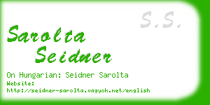 sarolta seidner business card